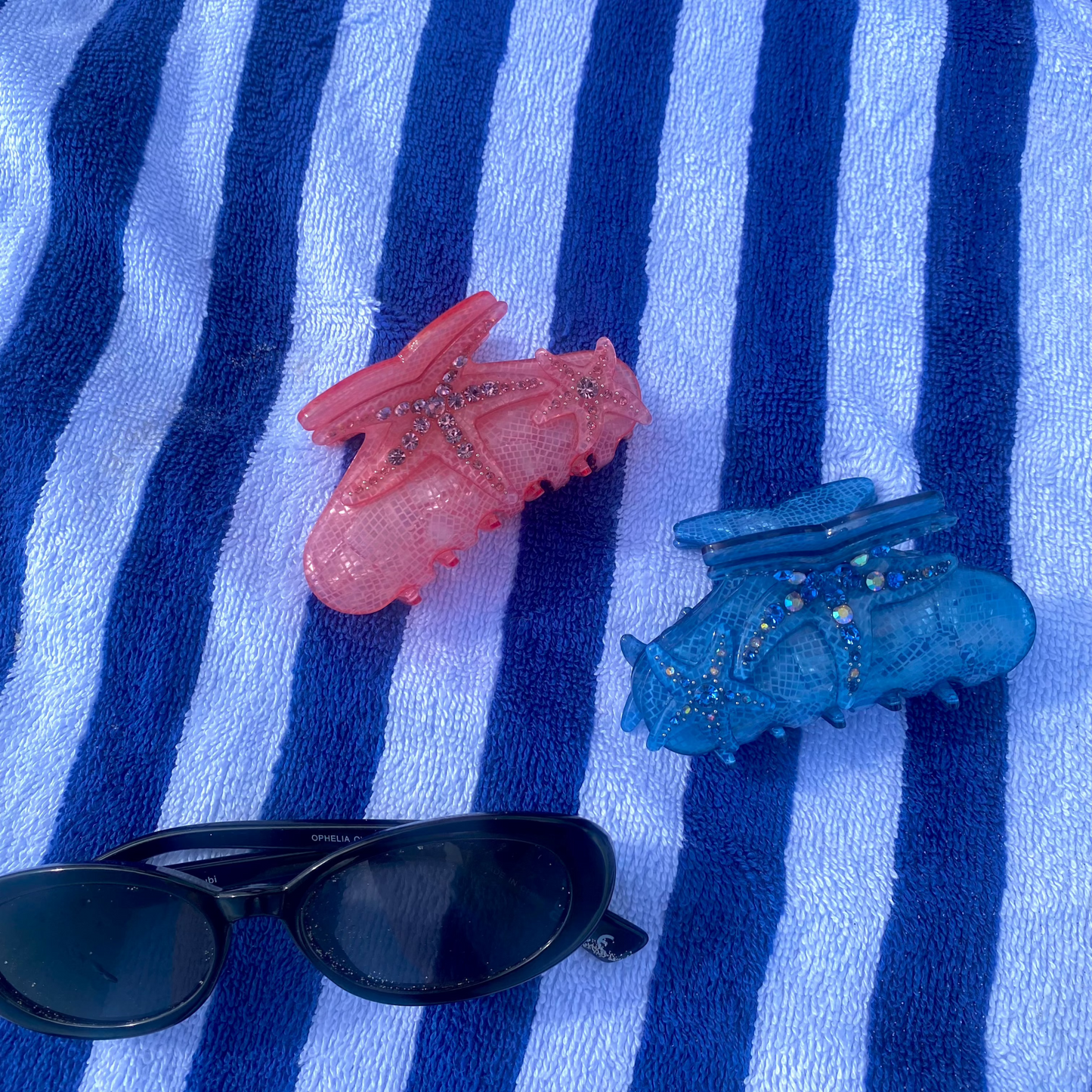Bundle Starfish Claw Clip in Blue and Pink