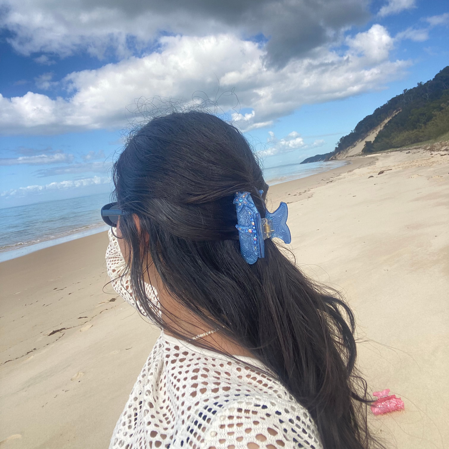 Starfish Claw Clip in Ocean Blue