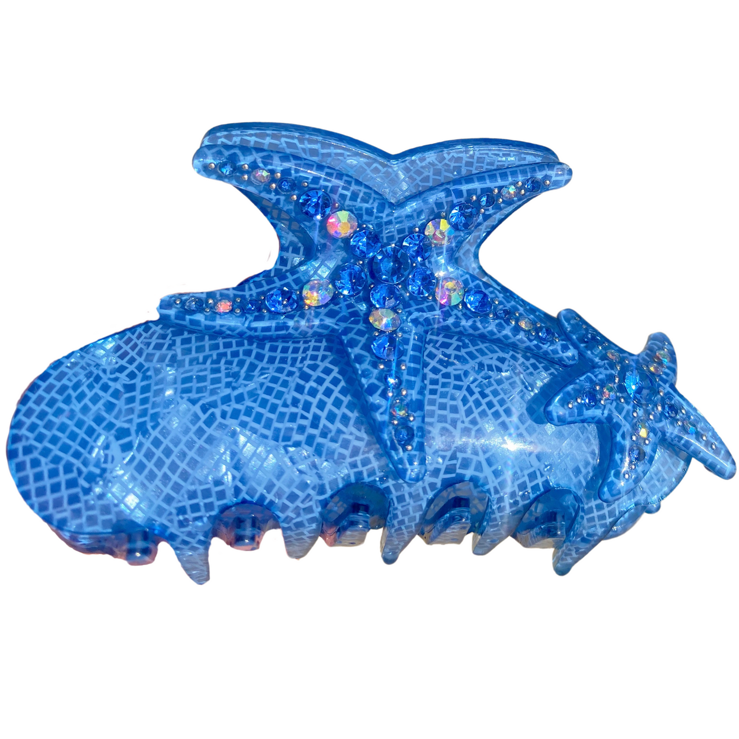 Starfish Claw Clip in Ocean Blue