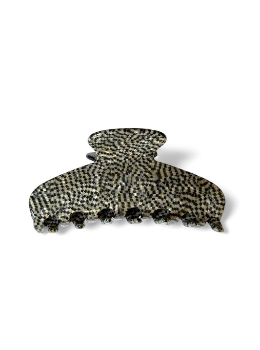 Claw Clip in Oyster Check