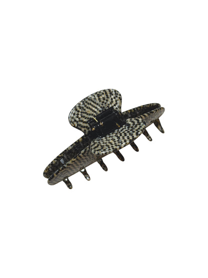 Claw Clip in Oyster Check