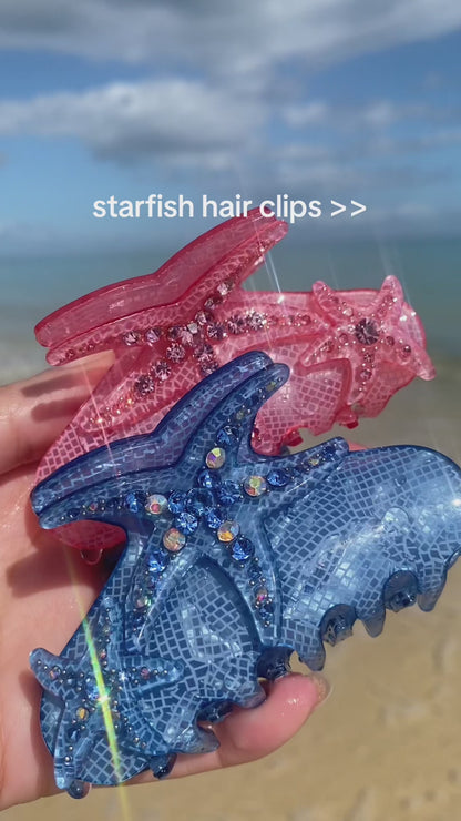 Bundle Starfish Claw Clip Blue and Pink